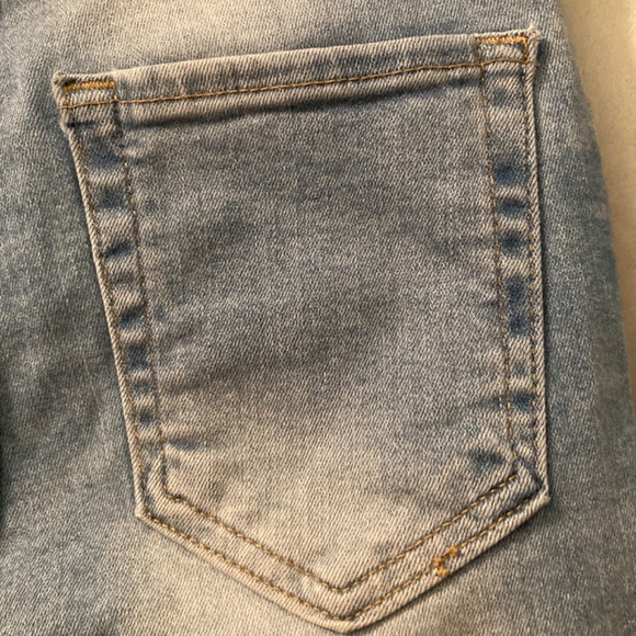 Zeo Basic Premium Tuxedo Stripe Skinny Distressed Hi Wst Jeans 26 Fit Lk 25 EUC - Picture 8 of 16